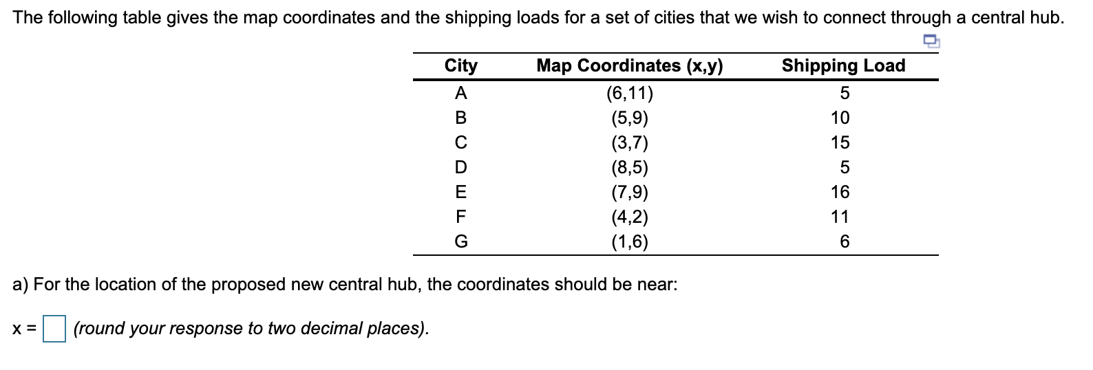 y = _____ (round your response to two decimal