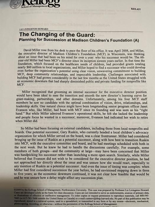 read the case study attached and then answer the