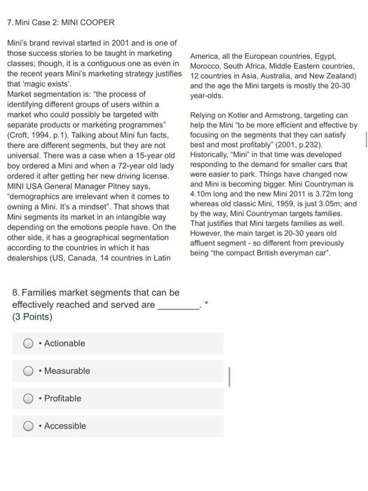 7. Mini Case 2: MINI COOPER Mini's brand revival