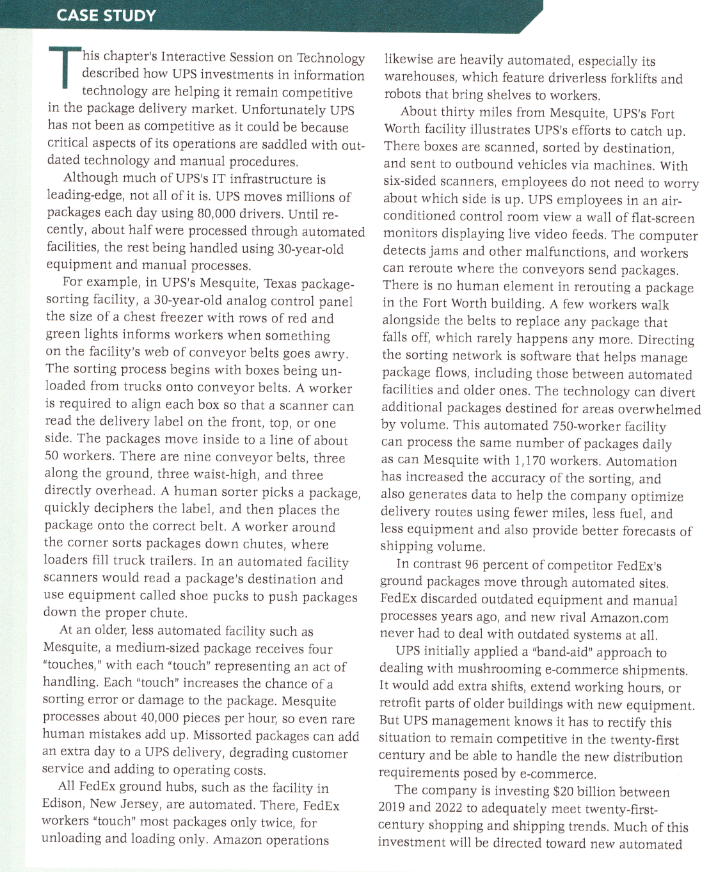 read the following case study and answer the