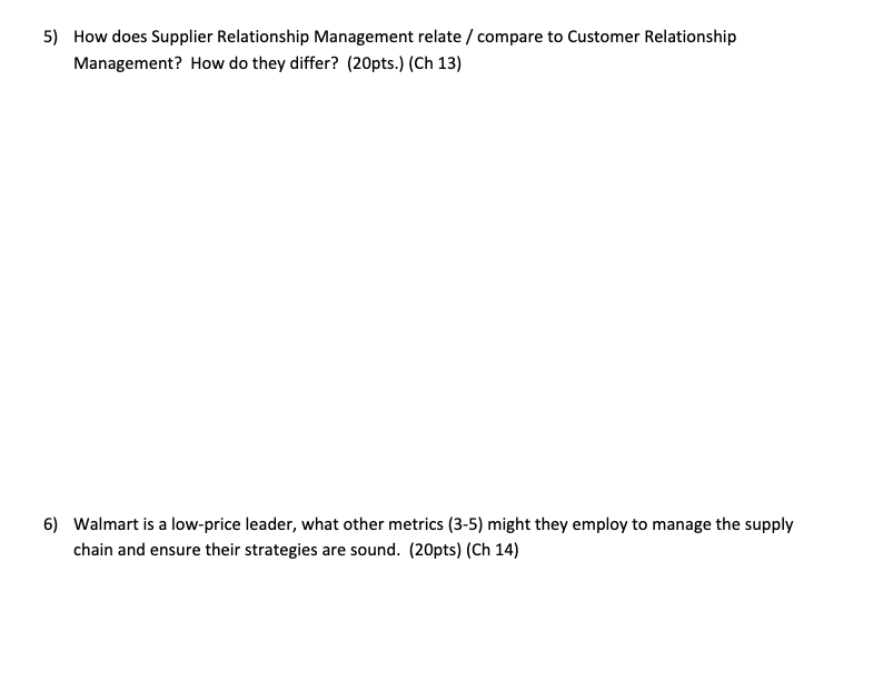 5) How does Supplier Relationship Management