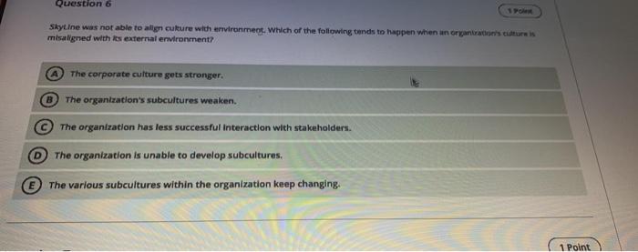 Question 6 Skyline was not able to align cuture