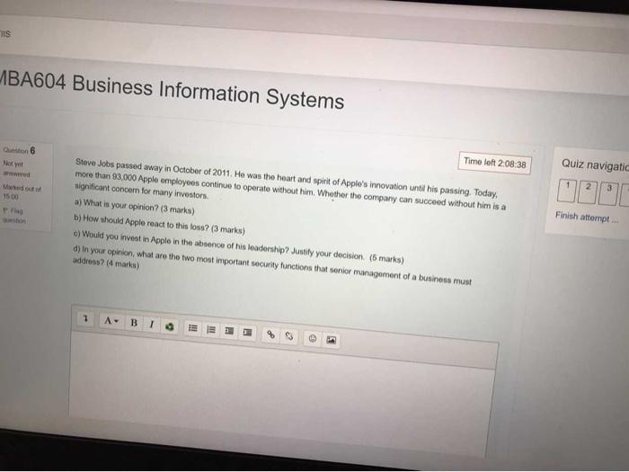 1BA604 Business Information Systems mignificant