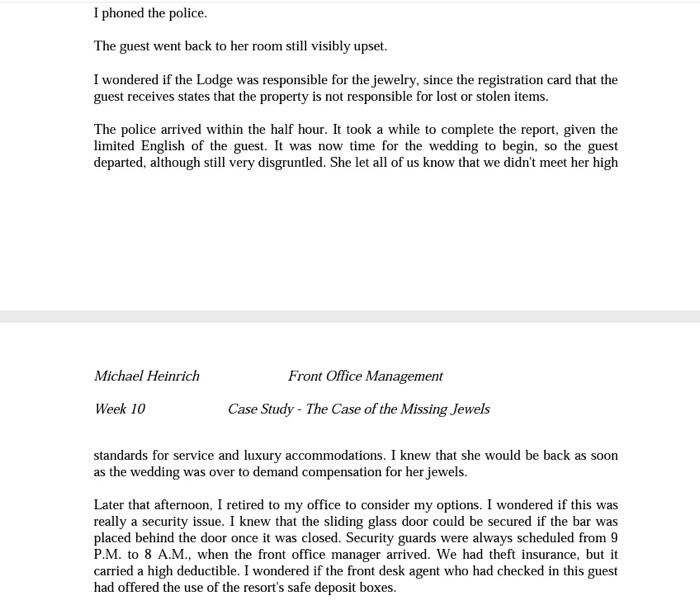 Please Explain more... The Case of the Missing