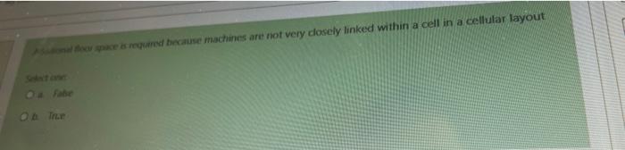 paces required because machines are not very