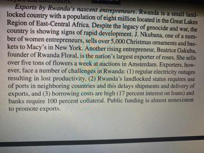 1. Comment on the statement that exporting