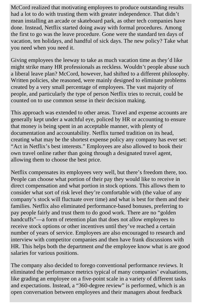 Case Study 6.1: Netflix Neck et al. Chapter 6