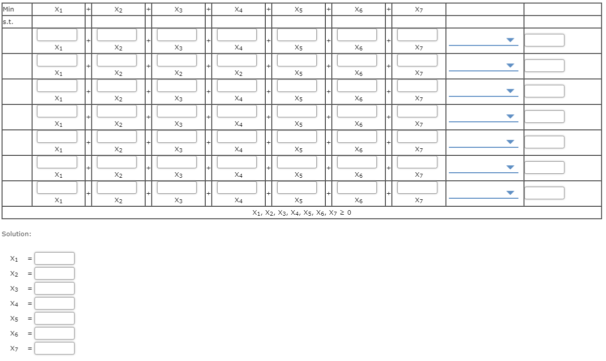 Problem 4-09 Epsilon Airlines services
