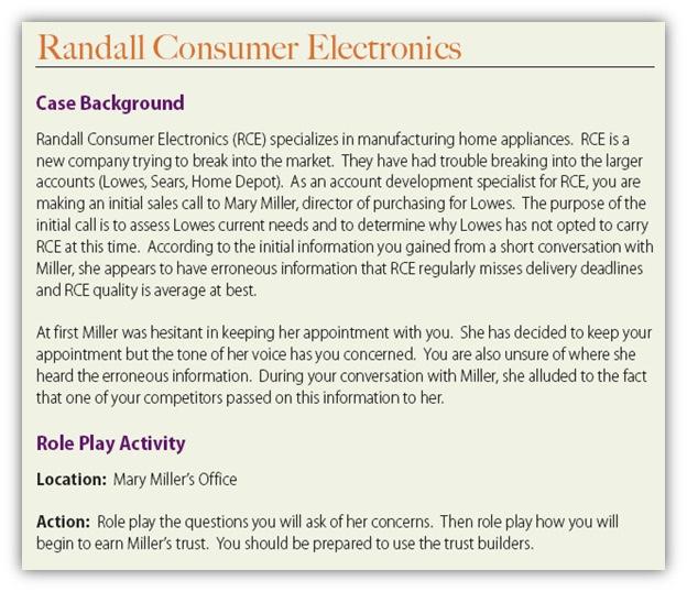 Subject - Marketing Randall Consumer Electronics