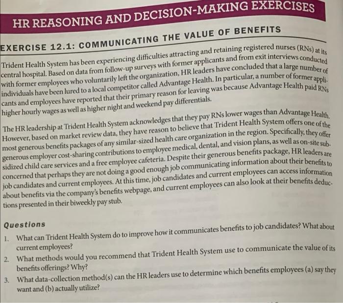 HR REASONING AND DECISION-MAKING EXERCISES