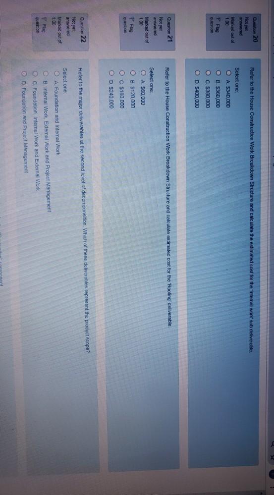 project management please ans from the following