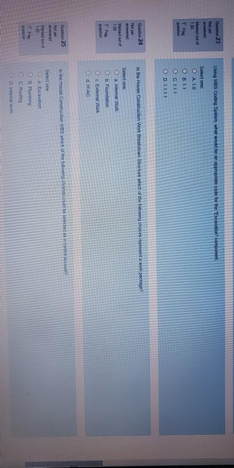 project management please ans from the following