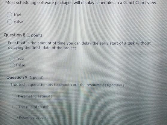 Most scheduling software packages will display