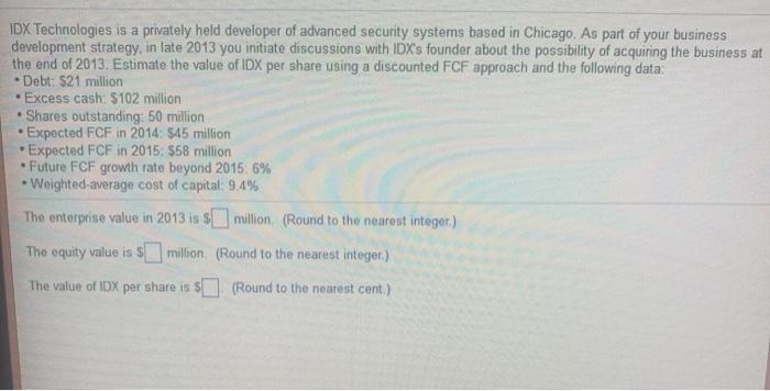 IDX Technologies is a privately held developer of