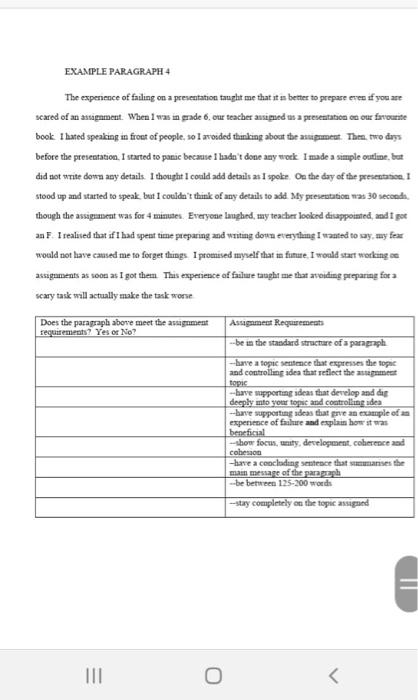 2:58 W40 EXAMPLE PARAGRAPH Ivey basedbry. While e