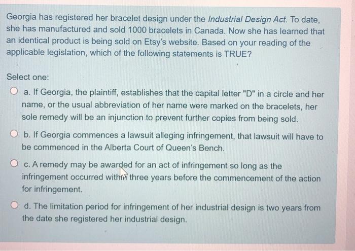 Need help! Business Law quiz Georgia has