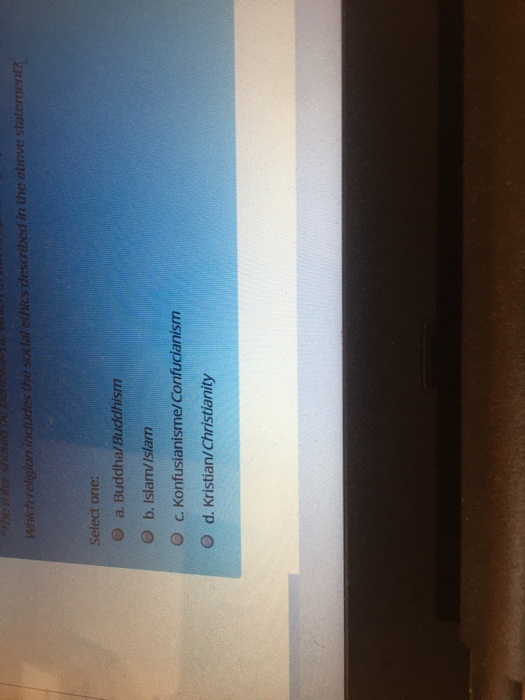 Which religion indudes the social ethics