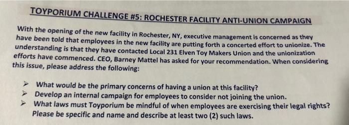 TOYPORIUM CHALLENGE \#5: ROCHESTER FACILITY