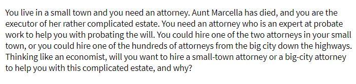 You live in a small town and you need an