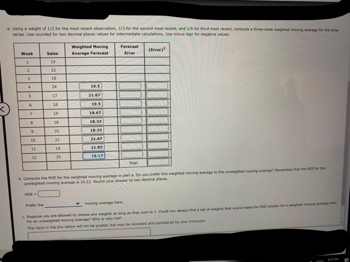 Refer again to the gasoline sales time series