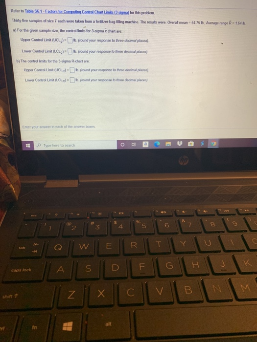 Refer to Table S51 - Factors for Computing