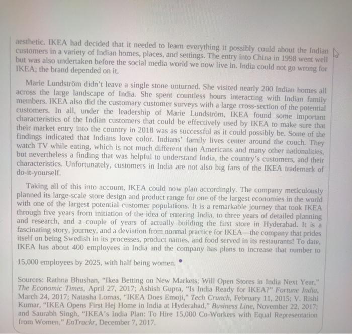 please answer the three discussion questions IKEA