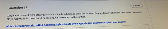 2. Pents Question 17 Dhya and Ismaeel were