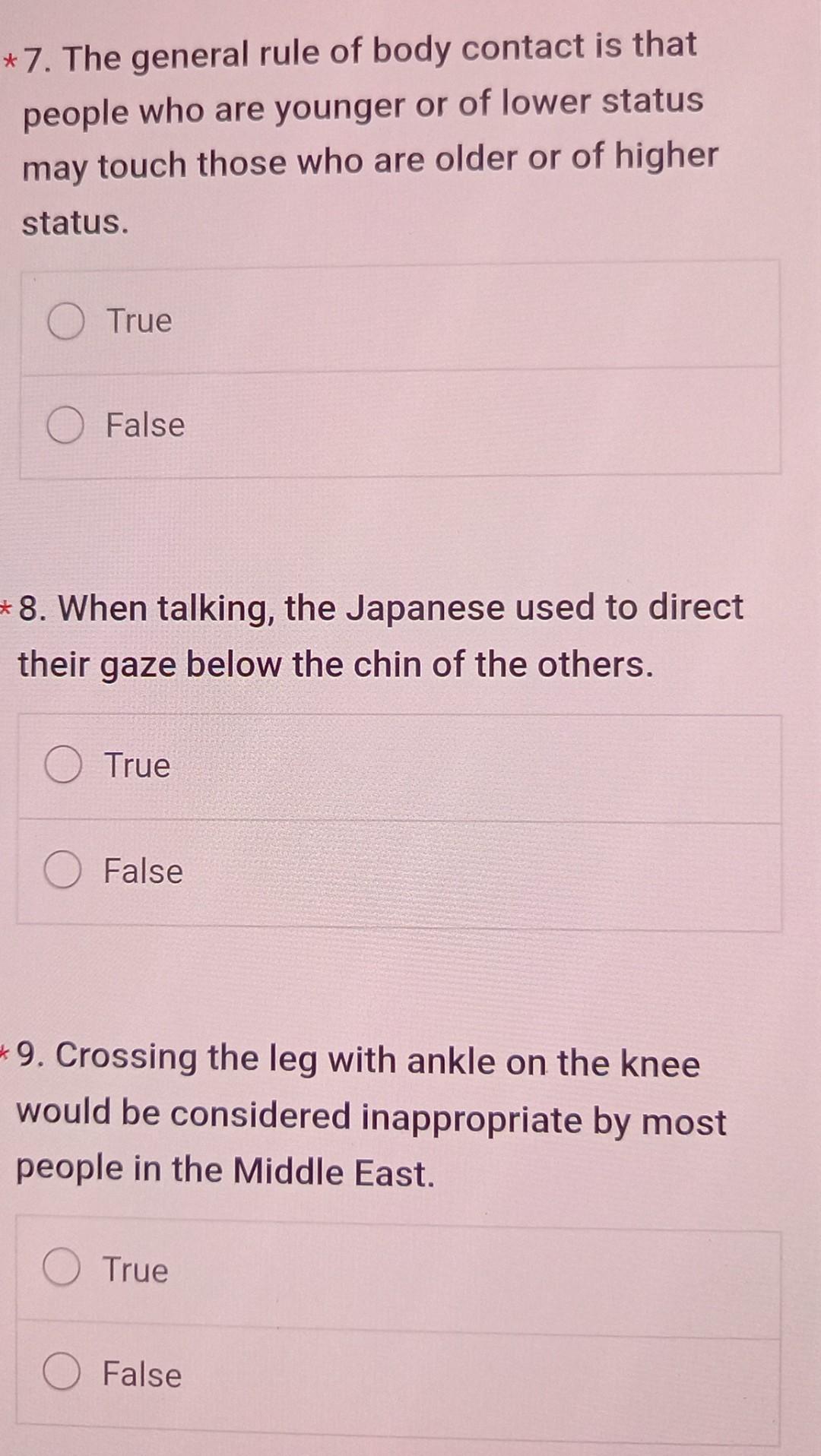 *7. The general rule of body contact is that