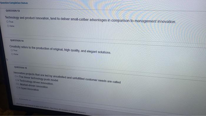 Question Completion Status: QUESTION 13