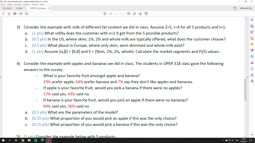 OPER 118_Homework.por - Adobe Acrobat Reader DC