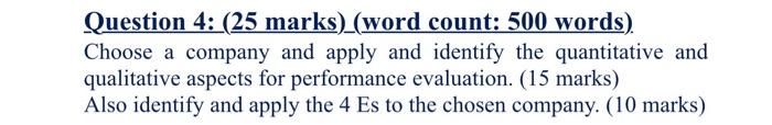 Question 4: (25 marks) (word count: 500 words).