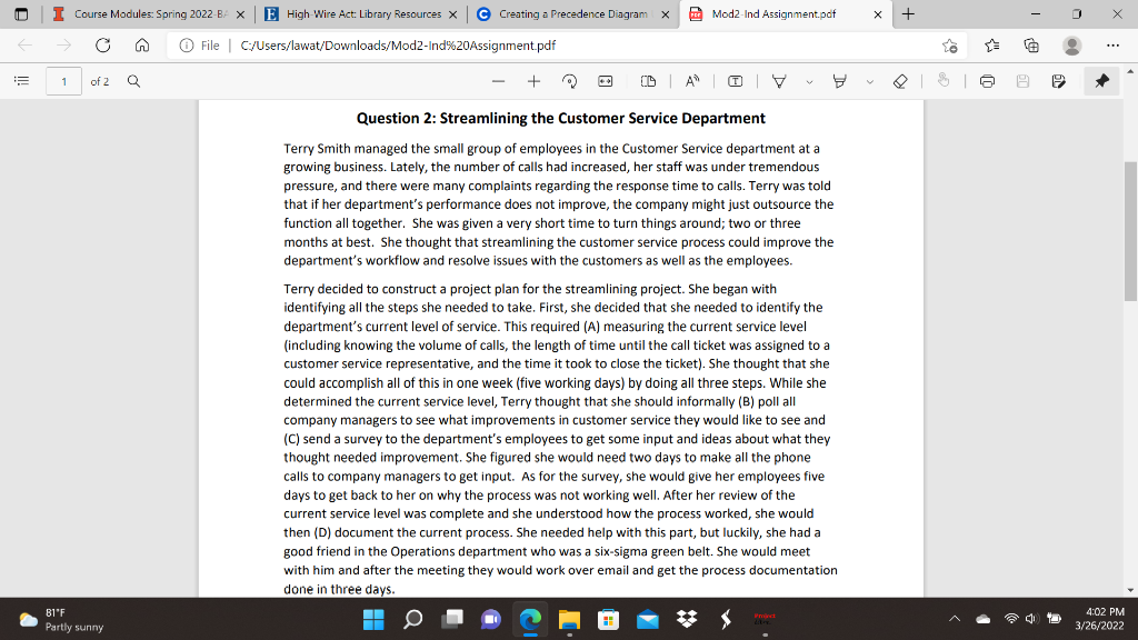 PRE Mod2 Ind Assignment.pdf X + Course Modules:
