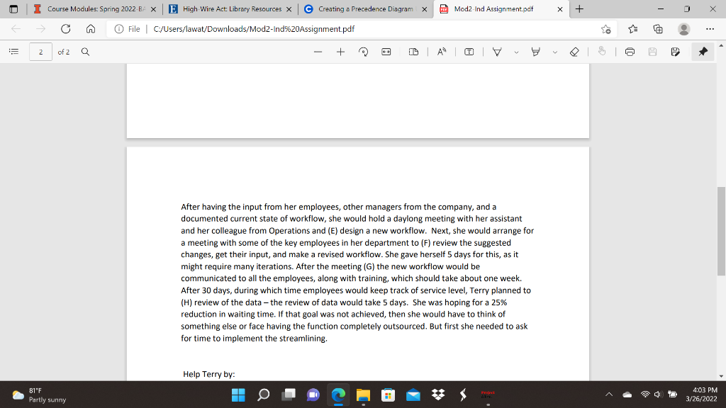 PRE Mod2 Ind Assignment.pdf X + Course Modules: