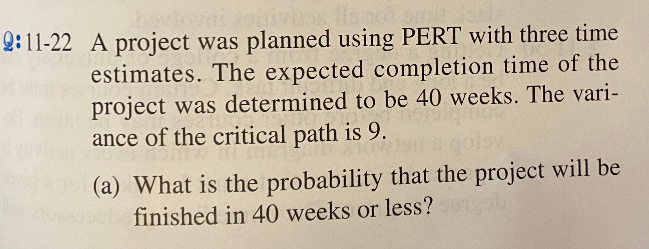 Variance is given, but you need standard