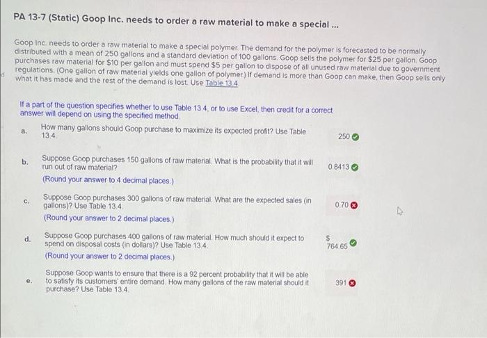 Please correct the ones i got wrong PA 13-7