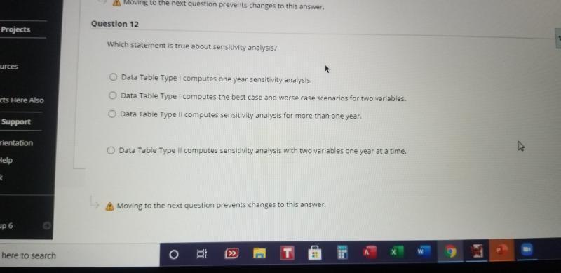 Moving to the next question prevents changes to