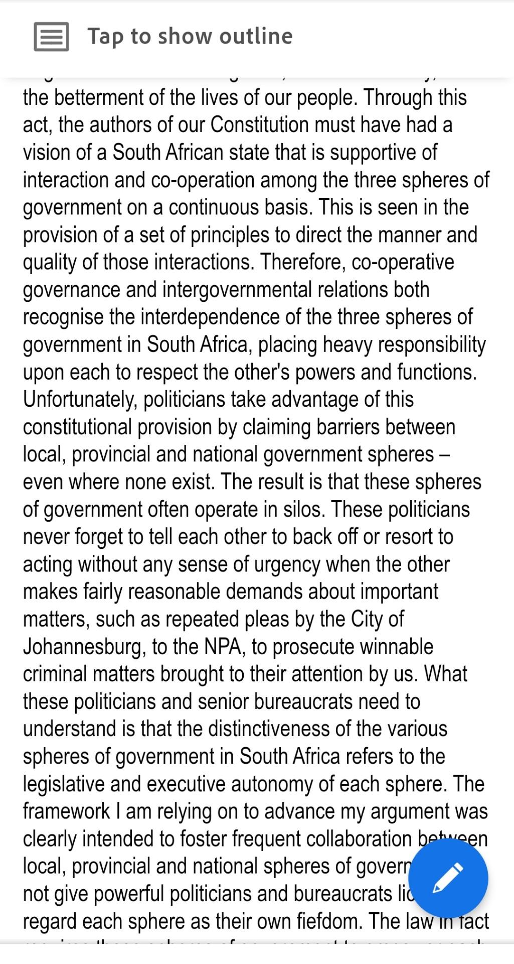 Tap to show outline Read the case study and