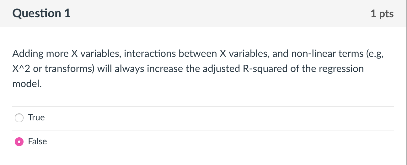 1.Adding more X variables, interactions between X
