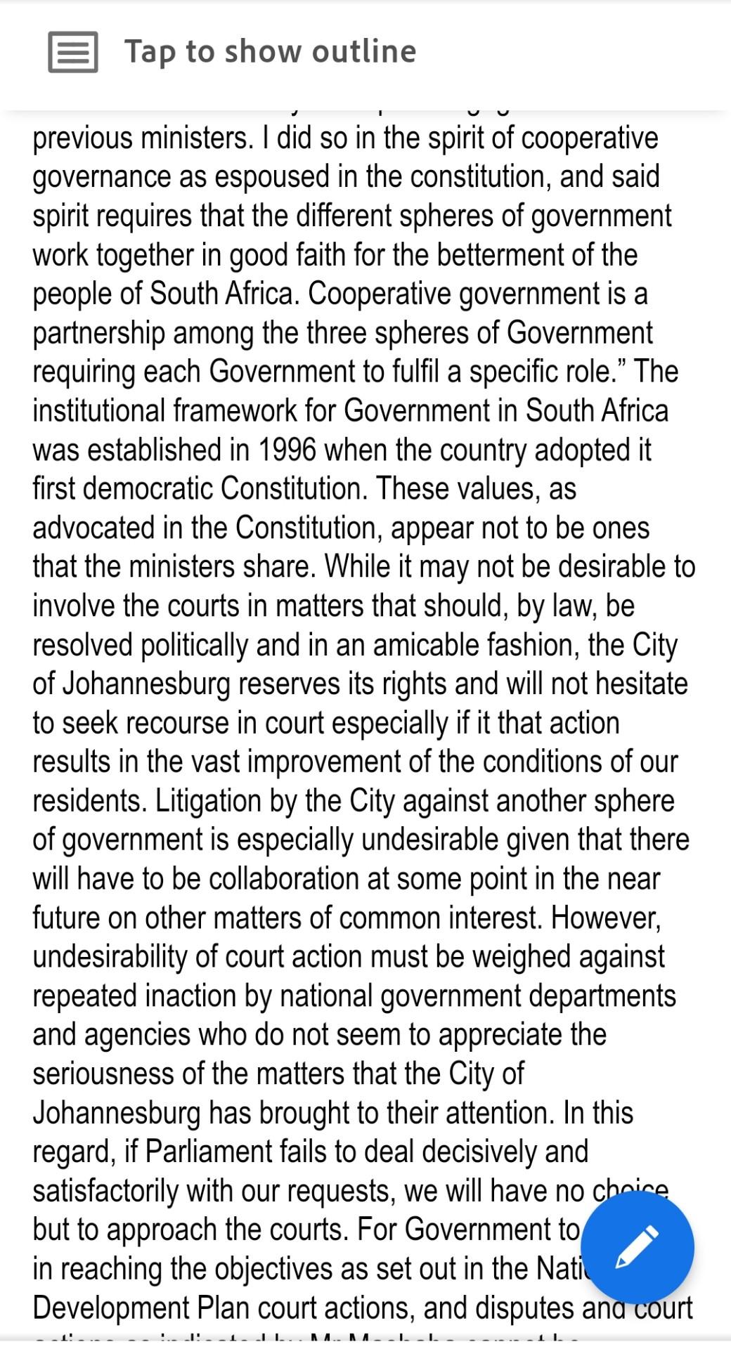 Tap to show outline Read the case study and