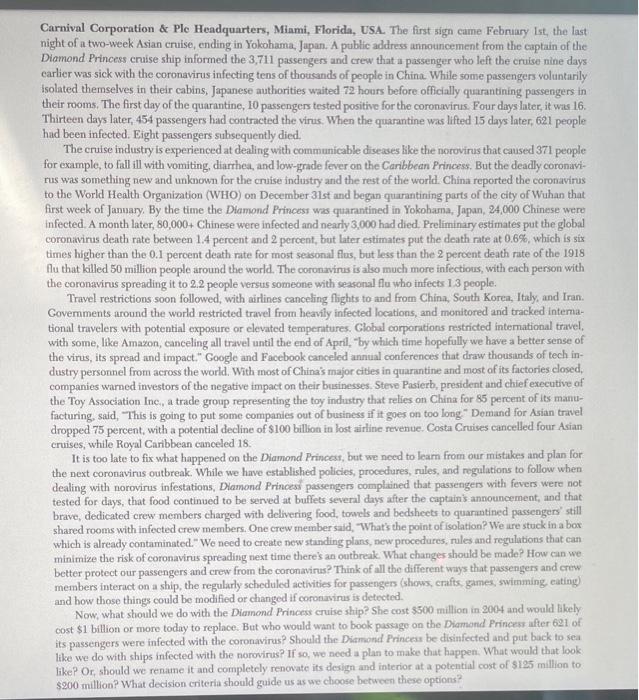 Carnival Corporation \& Ple Headquarters, Miami,