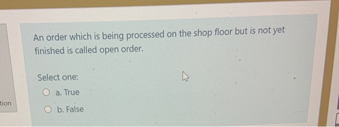 An order which is being processed on the shop