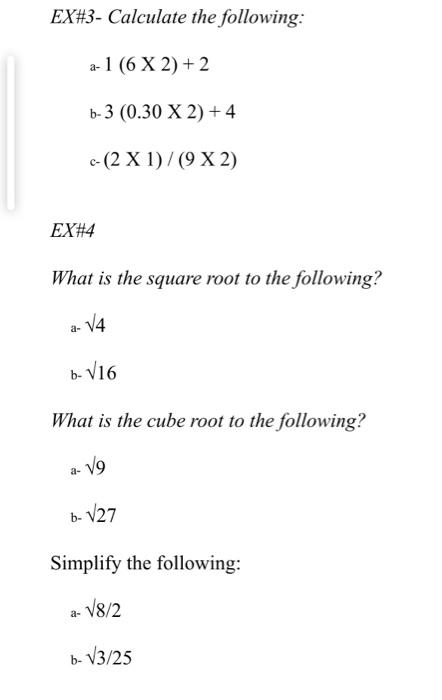 Question 3 answer A-C, Question 4 Answer each