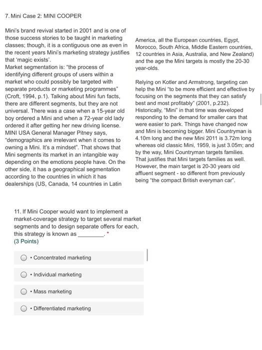 7. Mini Case 2: MINI COOPER Mini's brand revival