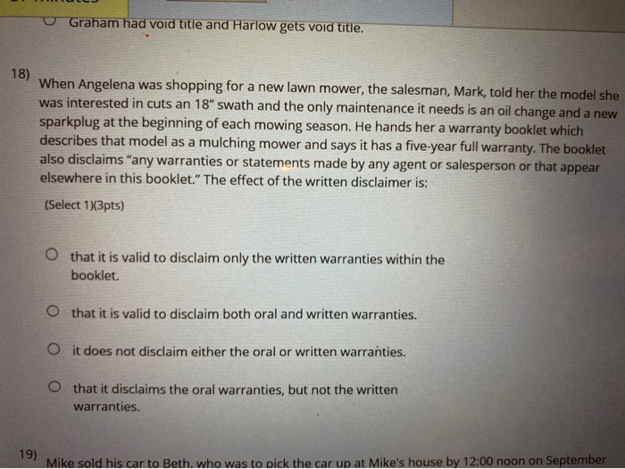 need help U Graham had void title and Harlow gets