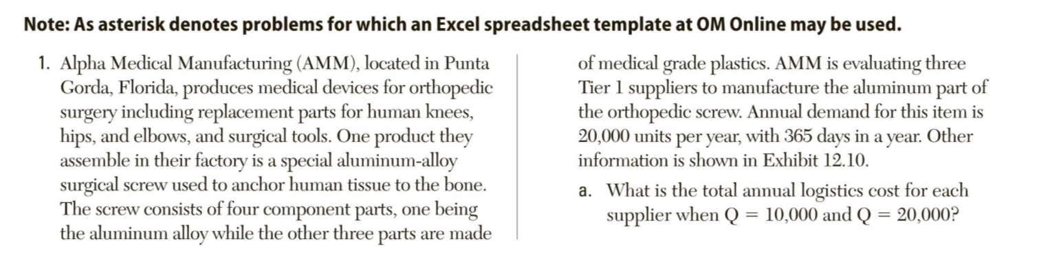 Note: As asterisk denotes problems for which an