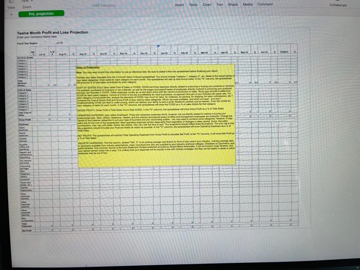 Add to insert Table Chart Text Shape Media