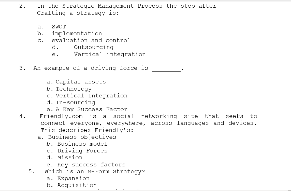 1. What is the main difference between: a. a