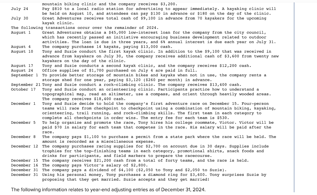 RWP3-1 (Algo) Great Adventures Continuing Problem