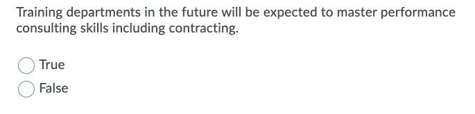 Training departments in the future will be