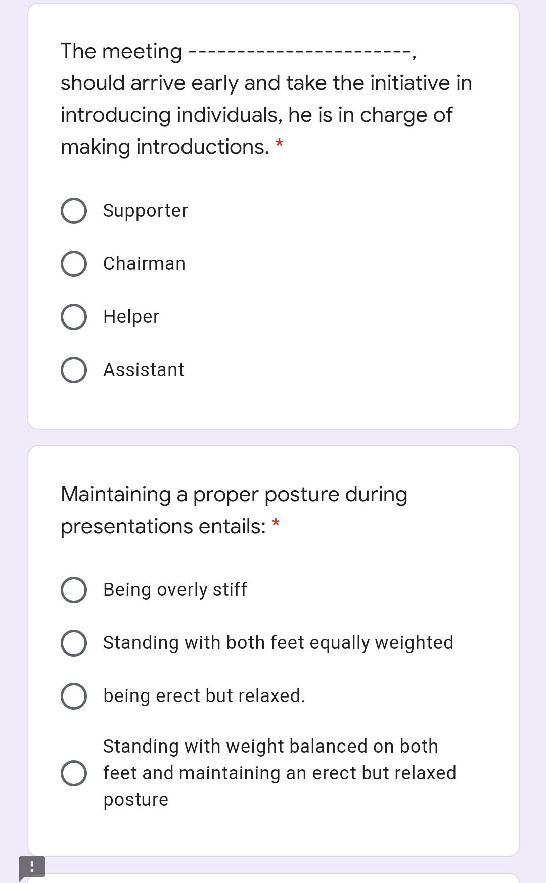 The meeting should arrive early and take the